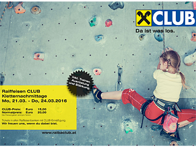 Raiba Club-Kletternachmittag Osterferien